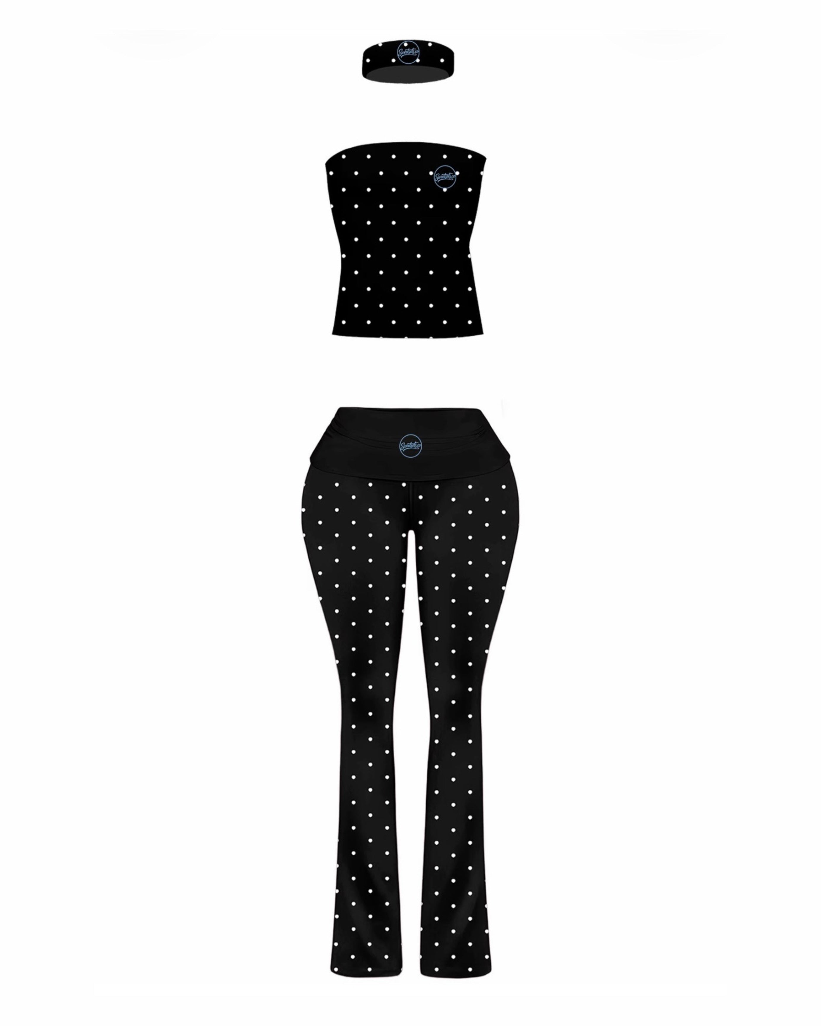 BLACK POLKA DOT SET