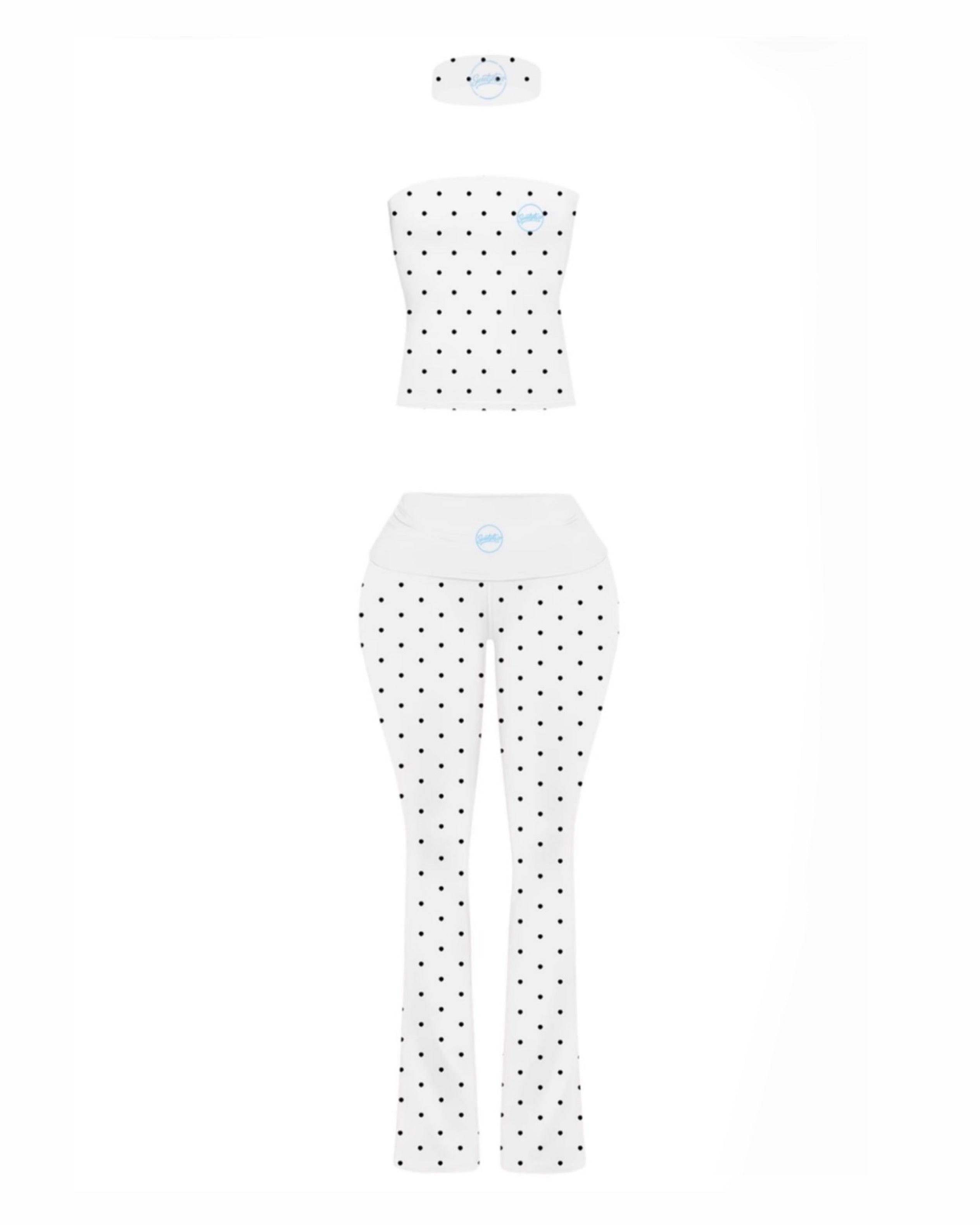 WHITE POLKA DOT SET